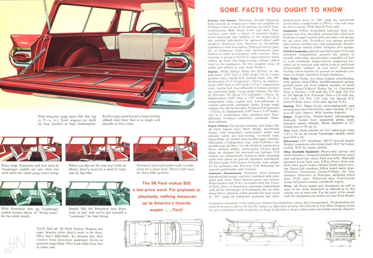 1958 Ford Wagons Brochure Page 17